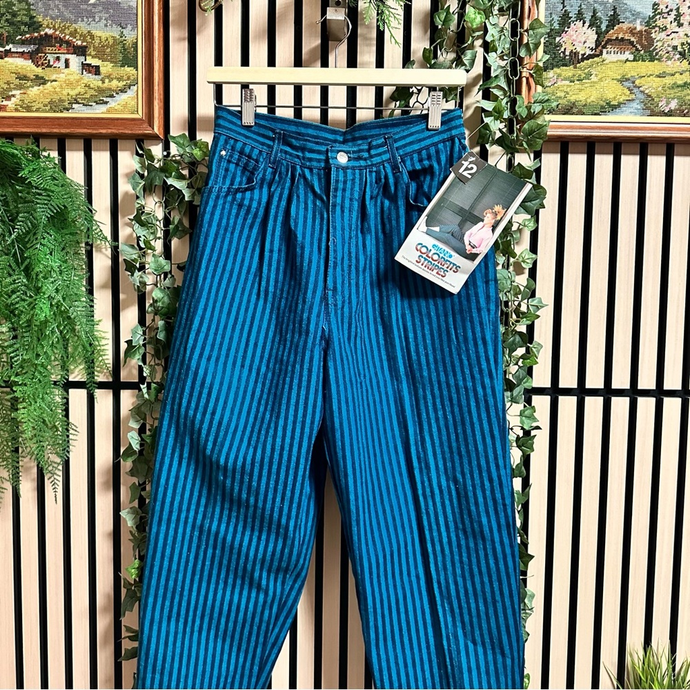 Gitano Blue Striped Jeans (80’s NWT)